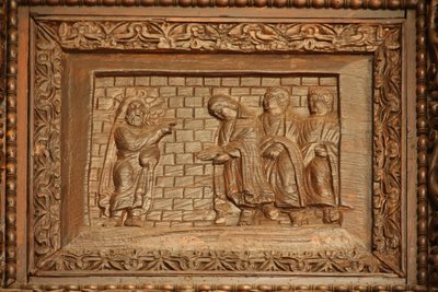 Panel from 5th Century Door: The Resurrected Christ Appears to His Disciples by Unknown